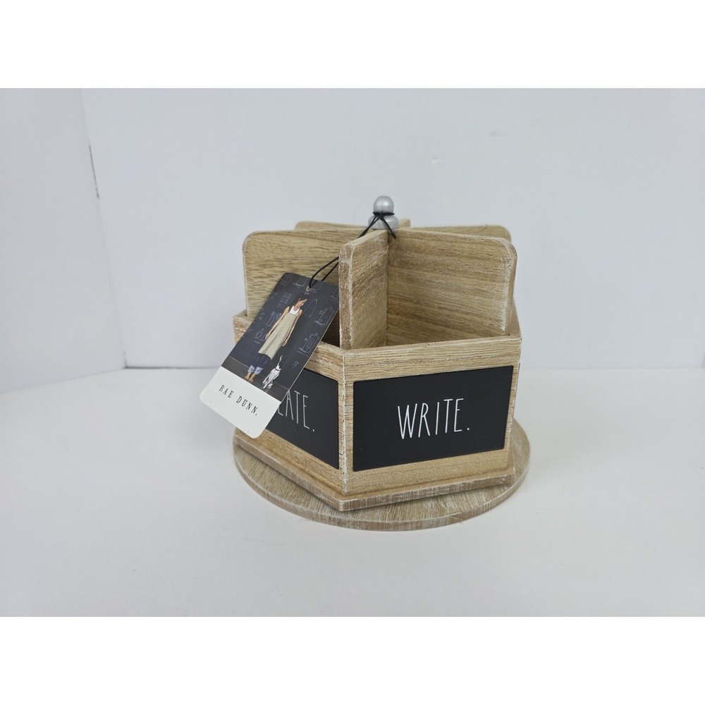 Rae Dunn desktop organizer rotating NWT‎ supplies Design Styles Draw Paint 7"